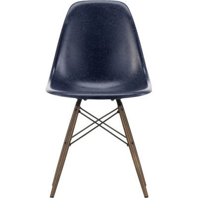 Vitra Eames Fiberglass DSW navy blue/dark maple