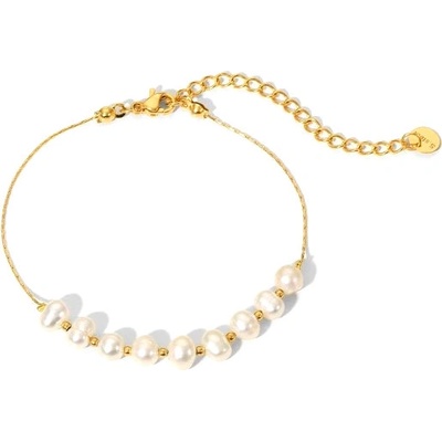 Ornamenti pozlacený náramek Pearl Row gold ORT300051