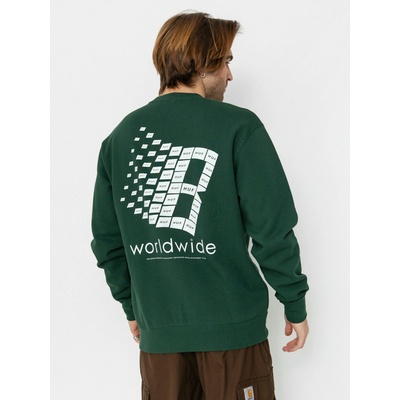 HUF X Bronze Worldwide Crewneck forest green