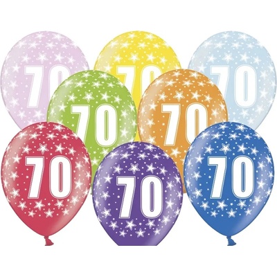 PartyDeco Балон за рожден ден с число 70