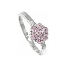 Infinitysilver Strieborný detský prsteň ružová kytička KR3RZ44