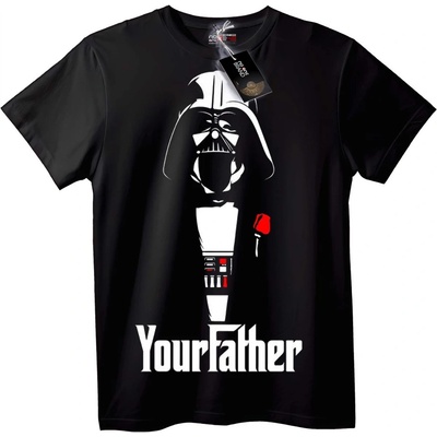 NOONEBRAND Тениска Darth Vader Твоят баща - 6XL, Black