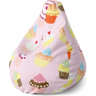 Sablio sedací vak Pear muffiny 140 x 100 x 25 cm