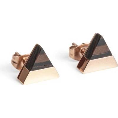 BeWooden Dámské náušnice Rose Earrings Triangle béžová One size JWE10