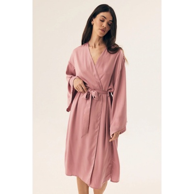 Saténový župan Rhone starorůžový