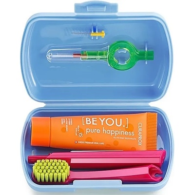 CURAPROX Be You Комплект за път със сгъваема четка 5460, син