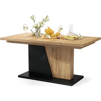 Mazzoni Разтегателна трапезна маса nino дъб крафт/черен (mz0041)