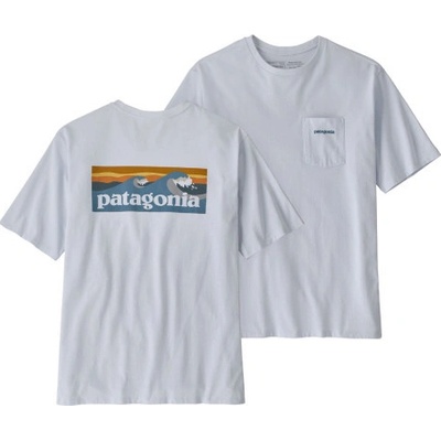Patagonia Boardshort logo Pocket Responsibili-Tee biele
