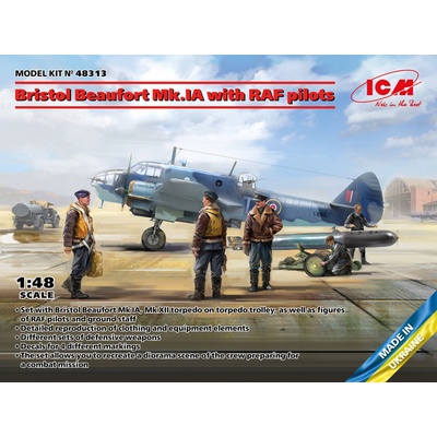 Bristol ICM Beaufort Mk.IA with RAF pilots 1:48