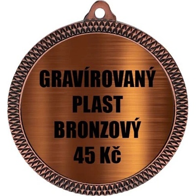 Gravírovaný štítek medaile Barva štítku gravír: bronzový