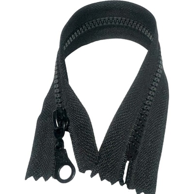Zip kostkový 5 mm 25 cm Nedělitelný černý