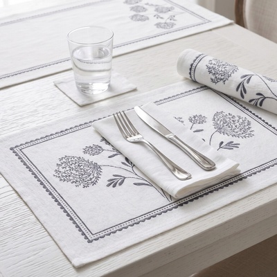 EVENIT Prestieranie pod taniere s kvetinovým motívom žinilkové 003C ružová Bavlna/polyester 30x40 cm