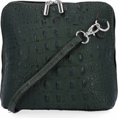 Genuine Leather kožené kabelka listonoška fľašková zelená 218