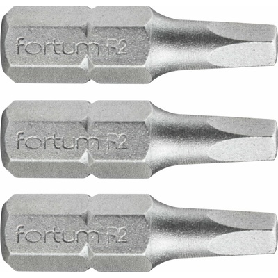 Fortum Bit 1/4" pro šrouby se 4-hranem SQ2x25 mm 3 ks 4741602