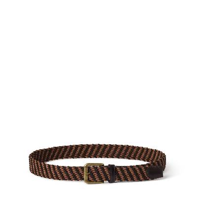 Колан Osprey London Men's Warren Woven Leather Belt - Brn/Tan