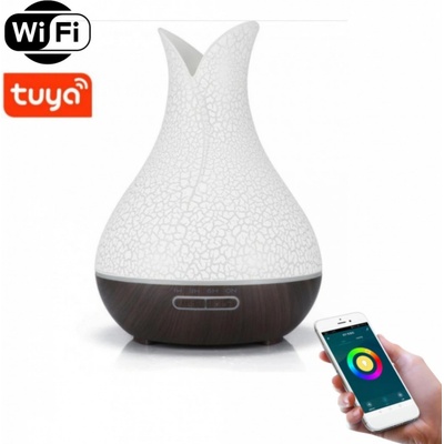 BOT Smart aroma difuzér B5 bílá / tmavě hnědé dřevo 400 ml