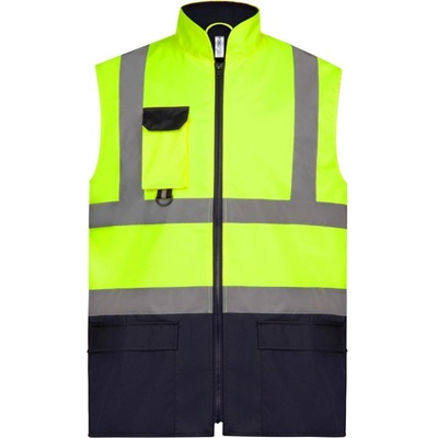 Yoko Vesta HV005 Hi-Vis polstrovaná výstražná žlutáFluorescent/navy