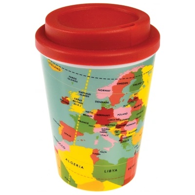 Rex London - Пластмасова чаша с капак - Карта на света (28177)