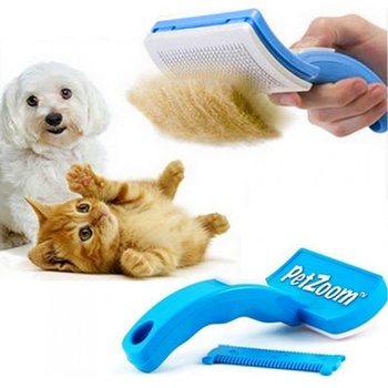 PetZoom Jemná kefa pre psov a mačky nastaviteľná jednostranná 10 x 5 cm