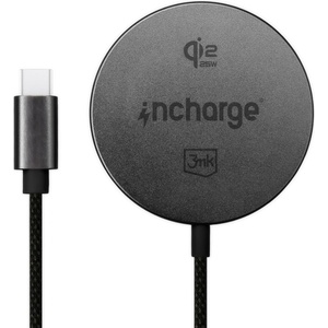 3mk Protection Безжично зарядно устройство 3mk Wireless Charger incharge® Align - MagSafe технология, 25W, Qi2.2 - Черен