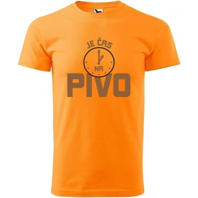 Dobrý Triko pánské tričko Je čas na pivo Tangerine orange