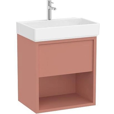Roca Шкаф Unik Tura 600 mm, Light Terracota, база с едно чекмедже, долен рафт и умивалник (A852025560)