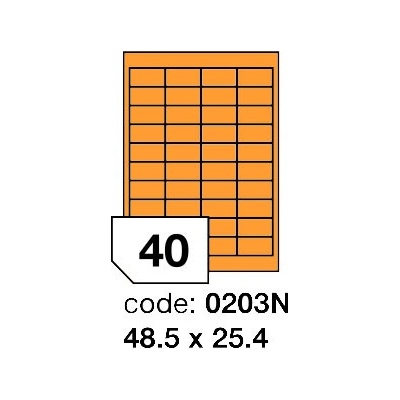 Rayfilm 48,5x25,4 mm 300 archů, fluo oranžová, R0133.0203ND