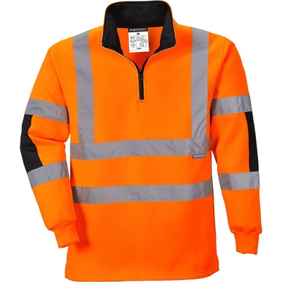 Portwest hi-vis xenon rugby b308 / Светлоотразителен суитшърт - hv оранжев l (b308orrl)