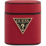 Guess Калъф Guess за AirPods, червен, Saffiano (GUACA2VSATMLRE)