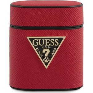 Guess Калъф Guess за AirPods, червен, Saffiano (GUACA2VSATMLRE)