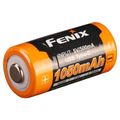 Fenix RCR123A 1050 mAh USB-C (Li-ion) зареждаща се батерия (FERCR123A1050UP)