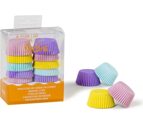 Decora košíčky na muffiny mini pastelové 200ks 3,2x2,2cm