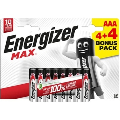 Energizer Батерии алкални Energizer Max (E303328001), AAA, LR03, 1.5V, 8бр. в опаковка (E303328001)