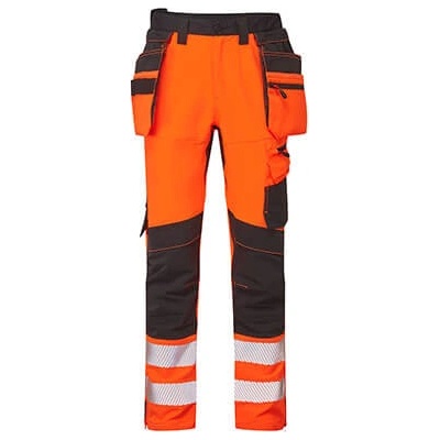 Portwest hi-vis craft dx454 / Светлоотразителни панталони, 16 джоба - hv оранжево/черно uk 40/eu 56 (dx454obr40)