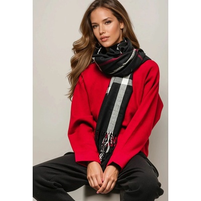 Classic Scarf kostkovaná šála černá