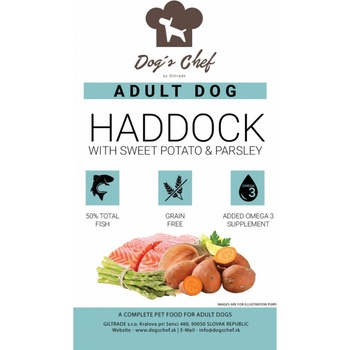 Dog's Chef Haddock & Salmon With Sweet Potato and Parsley Adult 15 kg