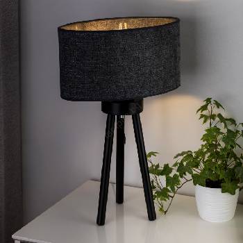 Image 1 of Duolla - Настолна лампа OVAL 1xE27/15W/230V Ø 30 см сив (DU603546)