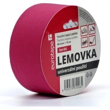 Eurotape Lemovka textilná lepiaca páska 48 mm x 10 m bordó