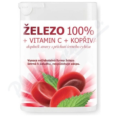 Železo 100% + vitamin C + kopřiva 90 tabliet