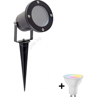 Kobi LED RGBW димируема външна лампа BLAKE 1xGU10/6W/230V IP65 + дистанционно управление (LEDKB0036D)