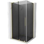 Mexen Velar L плъзгаща се душ кабина 100 x 80 см, графит, златисто четкано - 871-100-080-43-55 (871-100-080-43-55)