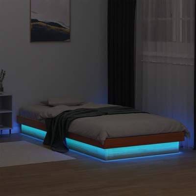 vidaXL 11461.844411 Rám postele s LED voskově hnědý masivní borovice