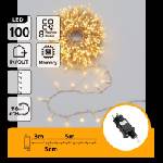 Aigostar - LED външна коледна верига 100xLED/8 функции 5, 3m IP44 топла бяла (AI3058)