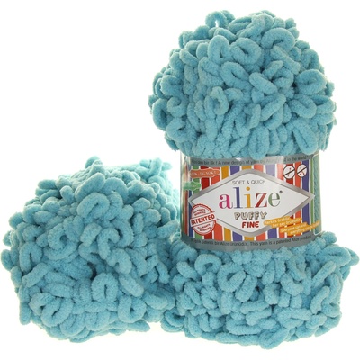 Alize Puffy Fine azurová 414