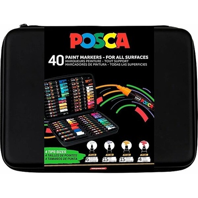 Uni Posca PC-5M sada 40 ks v puzdre