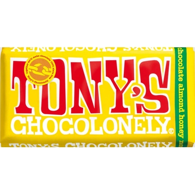 Tony's Chocolonely mléčná s medem mandlemi a nugátem 240 g