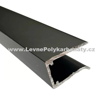 Ukončovací/okrajový AL-U profil na tl. 16 mm ELOX BRONZ - délka 6400 mm