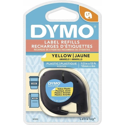 Dymo S0721620, černý tisk/žlutý podklad, 4m, 12mm