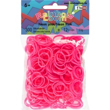 RAINBOW LOOM Original gumičky 300 kusov neónovo ružové