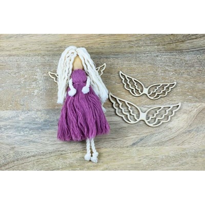 Křídla pro macramé anděla, 10 a 8 cm - č.36